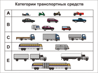 Категории водительских прав и транспортных средств (ТС)